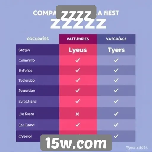 Comparação entre zzzz e concorrentes do mercado